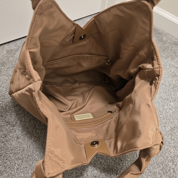 Anthroplogie Urban Originals Knotted On The Go Bag Tab Cream Puffer Quilted EUC - Picture 9 of 12